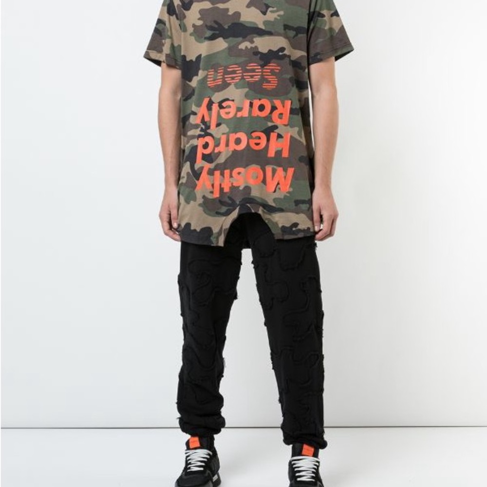 Mostly Heard Rarely Seen camouflage tee shirt